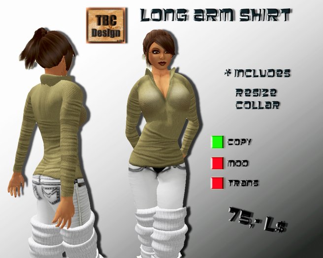 .:TBC Design:. Longarm Shirt - Green