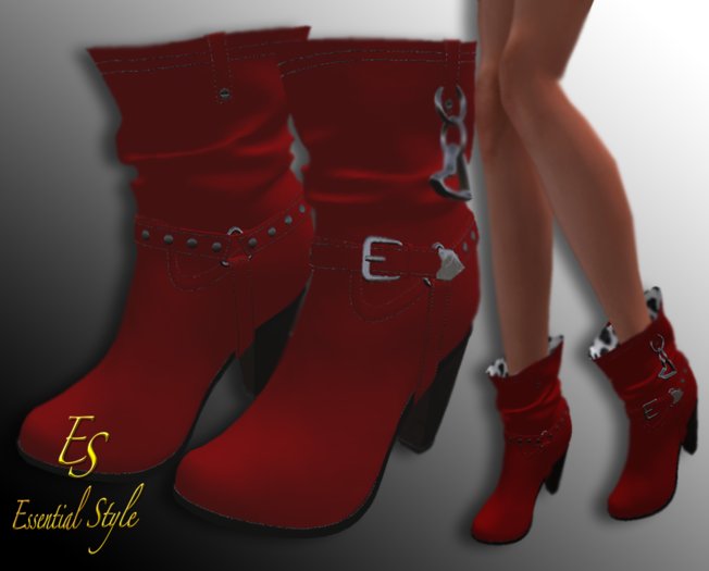~*ES*~ Rodeo Diva Boots in Red 