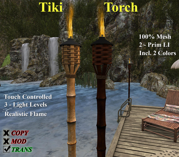 JBE ~ TiKi Torch (3-Lev/On-Off) v.2.0 (T-230624-PK)