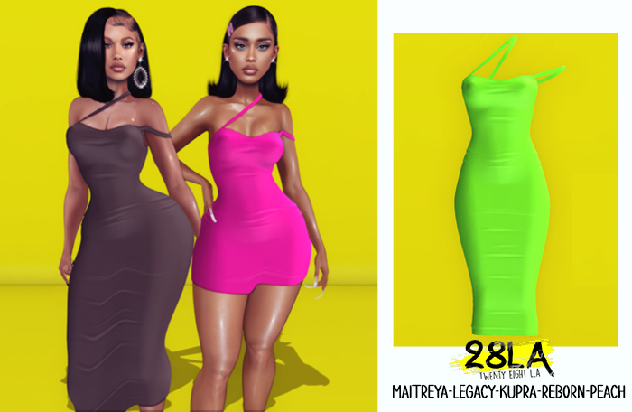 28LA. Kimora Long Dress  Lime Unpacker HUD [Add Me]