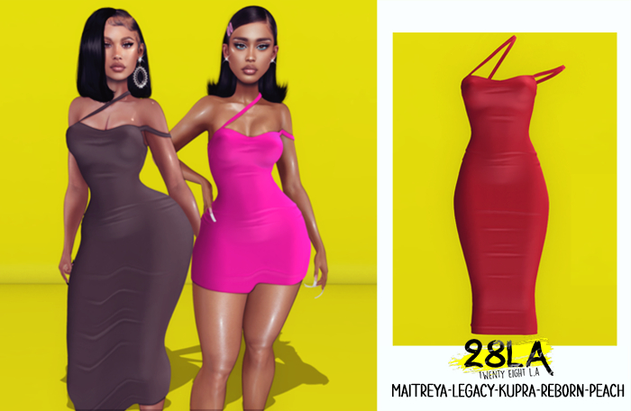 28LA. Kimora Long Dress  Red Unpacker HUD [Add Me]