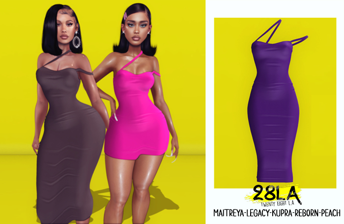 28LA. Kimora Long Dress  Purple Unpacker HUD [Add Me]