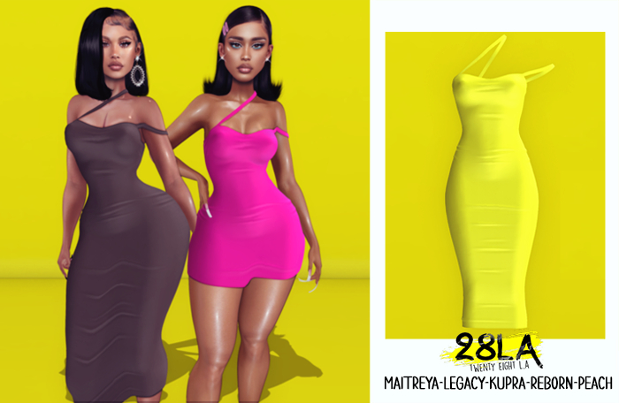 28LA. Kimora Long Dress Yellow Unpacker HUD [Add Me]