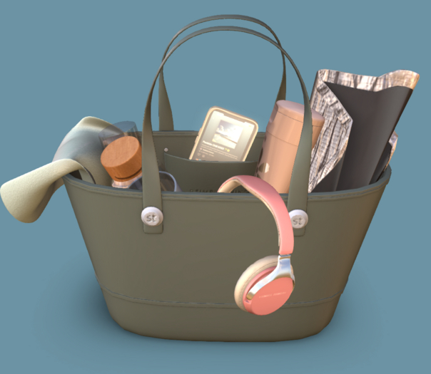 5. Poolside Tanning Supply Bag (decor)