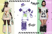 - MicRo - Outfit Ginger White Violet