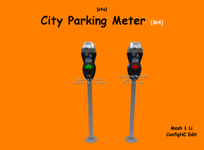 [eXe] Rental System Box (m4) City Rental Parking Meter  RentBox for Rent Rental Rentals