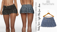 Skirt Bailey Light Blue Denim - Jeans - Maitreya ,Reborn Skirt , Juicy Rolls Skirt, Petite Skirt , Legacy - FashionNatic