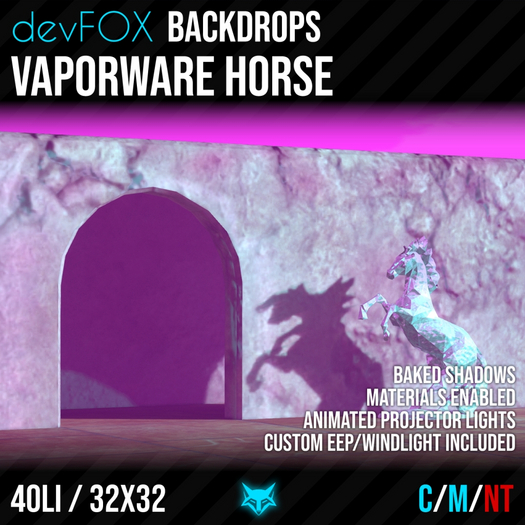 [devFOX] Vaporware Horse Backdrop
