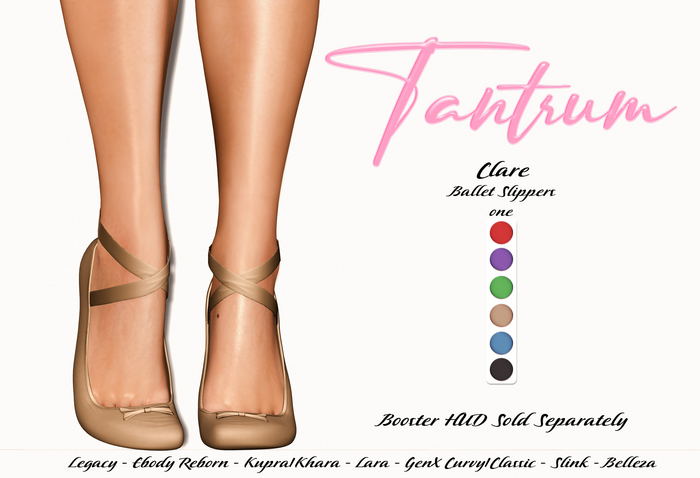 Tantrum - Clare Ballet Slipper - Pack One 