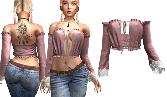 Petite Mort- Rose Spring Dreams Top FREYA