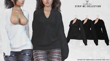 *Vanilla Bae* Drew Sweater - Black 3 Pack - Strip Me Interactive - Maitreya / Legacy / Ebody Reborn