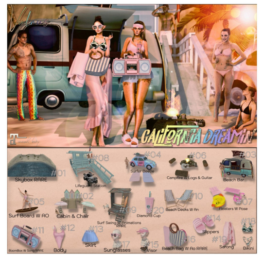09 California Dreamin Surf Swing RARE
