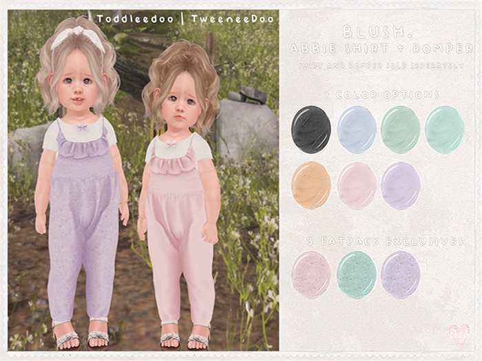 Blush. Abbie Shirt + Romper - Fatpack