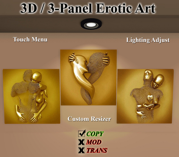 JBE ~ 3-Panel Mesh (Erotic-Love) w/Resizer v.1 (C-230625-GOL)
