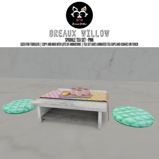 Sparkle Tea Set - Pink - Breaux Willow [Boxed] (Wear to Unpack)