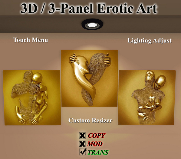 JBE ~ 3-Panel Mesh (Erotic-Love) w/Resizer v.1 (T-230625-GOL)