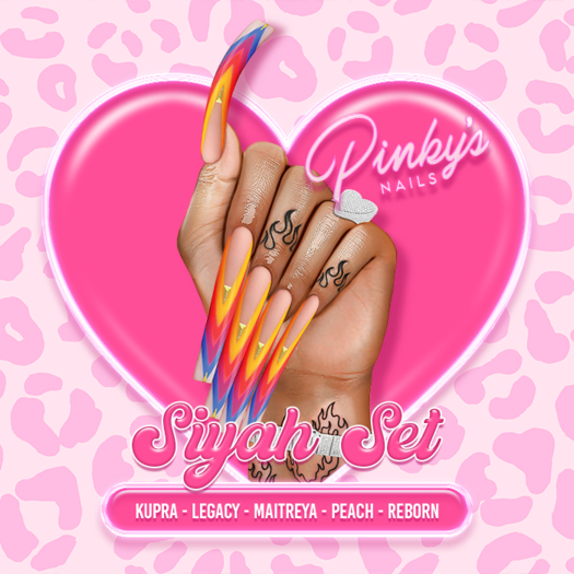 !! Pinky's Nails !! Siyah Set ' Square
