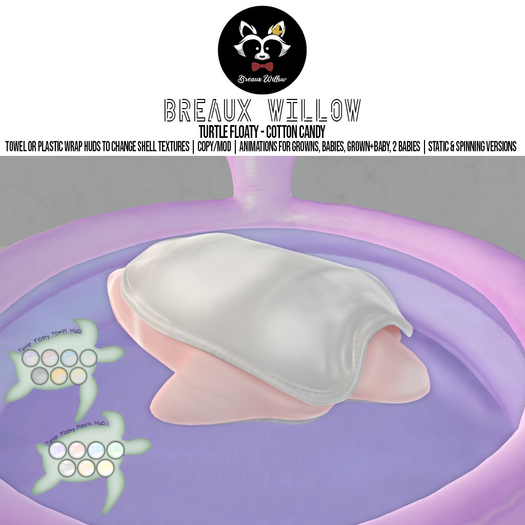 Turtle Floaties - Cotton Candy - Breaux Willow [Boxed]