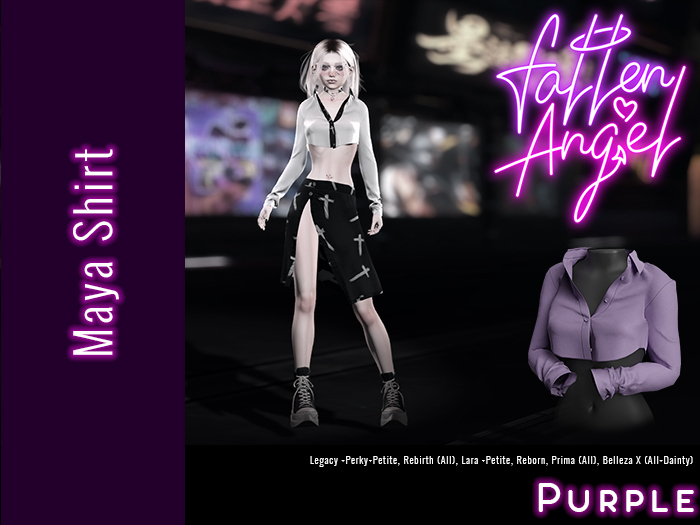 .:: Fallen Angel ::. Maya Shirt - PURPLE