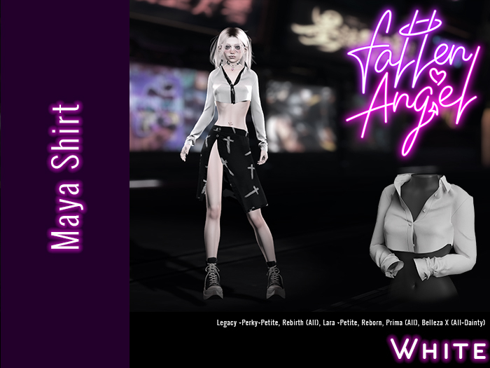 .:: Fallen Angel ::. Maya Shirt - WHITE