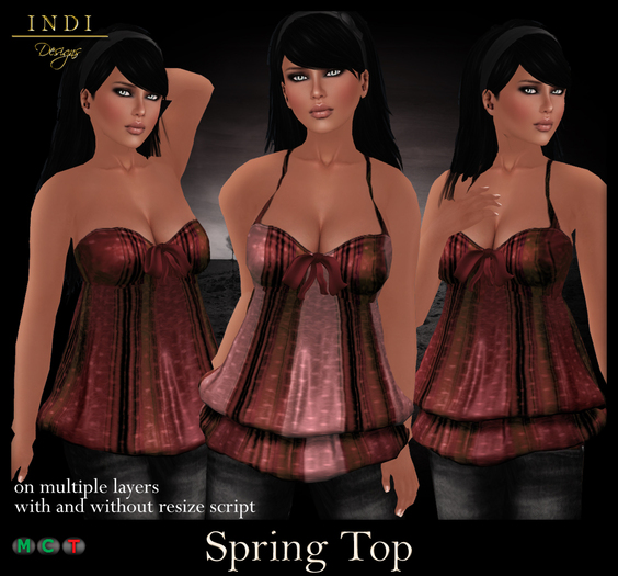 INDI Designs - Spring Top red