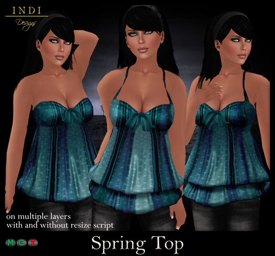 INDI Designs - Spring Top teal