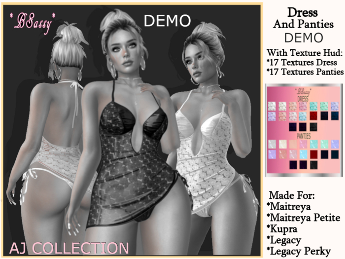 *BSASSY* AJ COLLECTION DRESS AND PANTIES WITH HUD DEMO