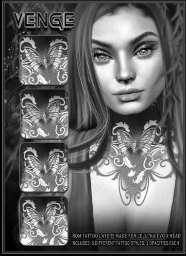 VENGE - 'Mariposa' Neck Tattoo DEMO 