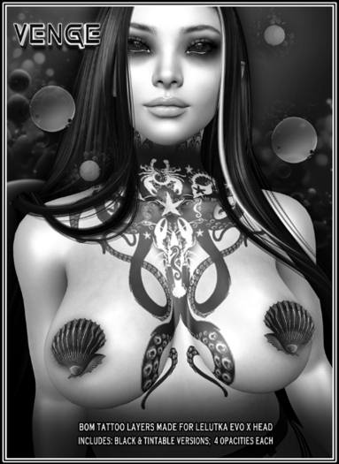 VENGE - 'Sea Witch' Neck Tattoo DEMO