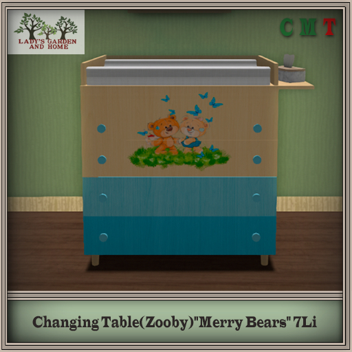 Lady's Garden - Changing Table(Zooby)"Merry Bears" 7Li