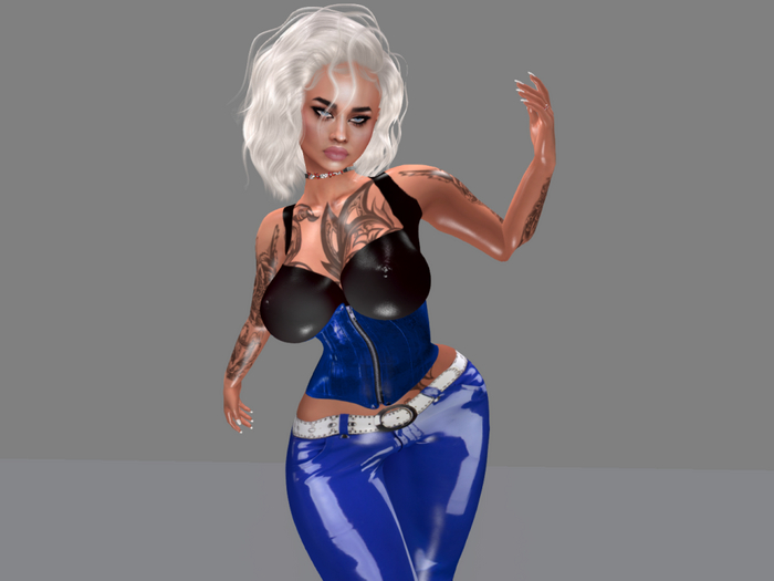 Sexy Corsace Outfits blue