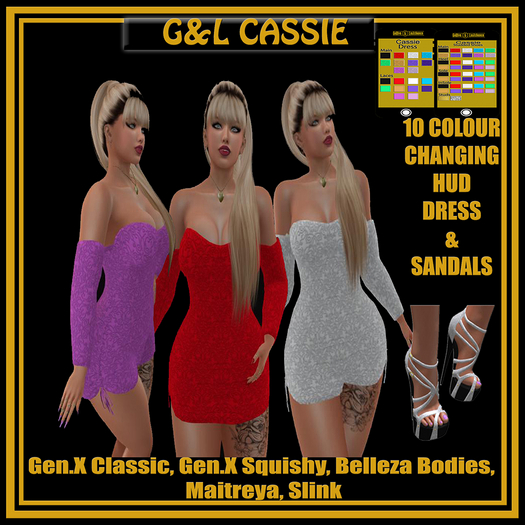 G&L CASSIE DRESS AND SHOES MEGA PACK (ADD ME)