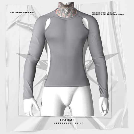 [Traume] #R00Casual Shirt Grey