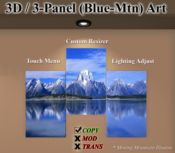 JBE ~ 3-Panel Mesh (Blue Mtn) w/Resizer v.1 (C-230626-MTN)