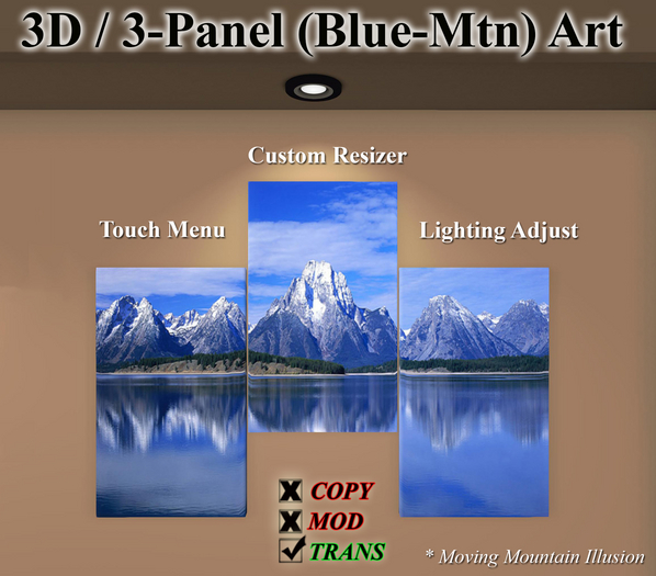 JBE ~ 3-Panel Mesh (Blue Mtn) w/Resizer v.1 (T-230626-MTN)