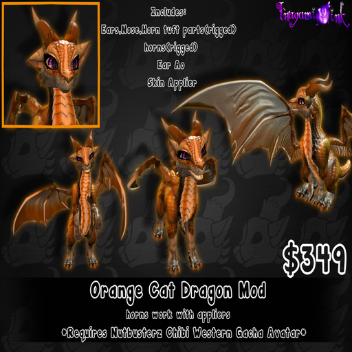 ::Inugami Ink:: Cat Dragon Mod Orange