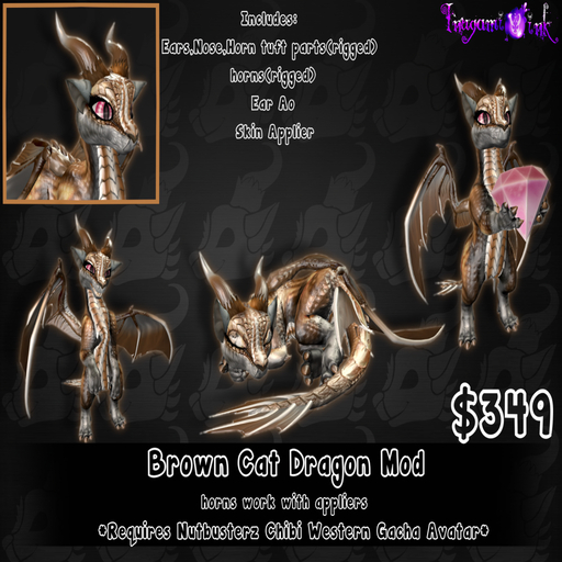 ::Inugami Ink:: Cat Dragon Mod Brown