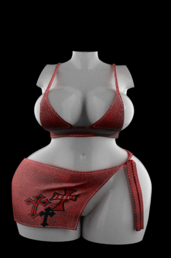 (RAVEN) doja set Denim RED - unpack