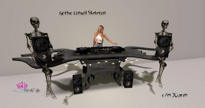 MICSHA-GOTHIC CONSOLL SKELETON