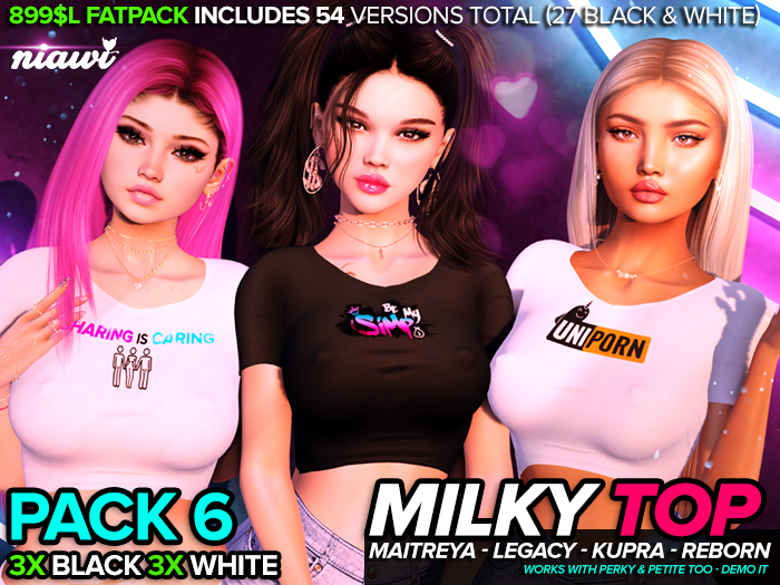 Milky Top Pack 6 (Reborn, Kupra, Maitreya, Legacy)