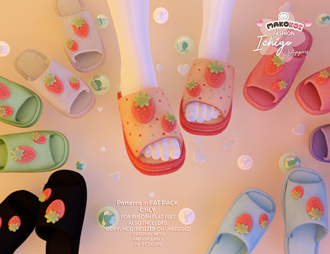 Makokoi . Ichigo Slippers . FAT PACK 