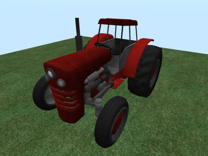 TM Red Vintage Tractor