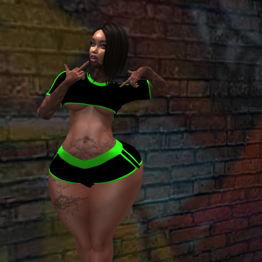 LaLas Sports Set Blk/Green 