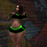 LaLas Sports Set Blk/Green 