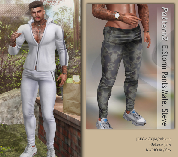 E.Storm Pants Male. Steve Pattern2