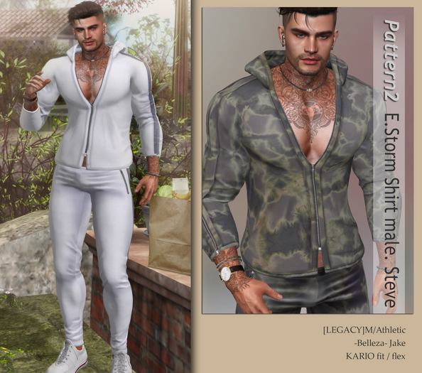 E.Storm Shirt male. Steve Pattern2