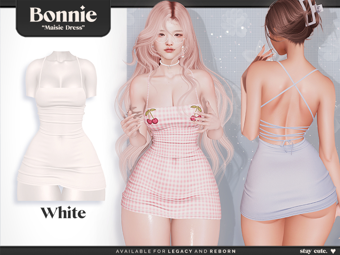 Bonnie - Maisie Dress White (Add Me)