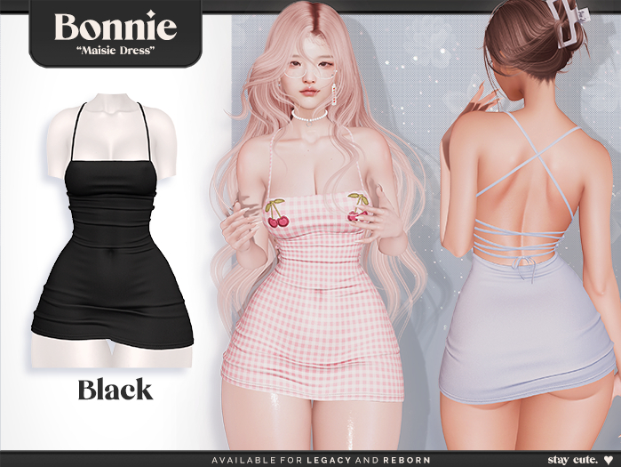 Bonnie - Maisie Dress Black (Add Me)