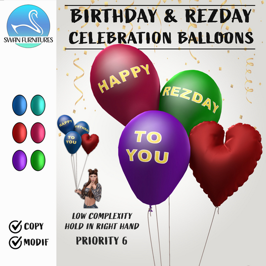 [SF] Birthday & Rezday Celebration Balloons