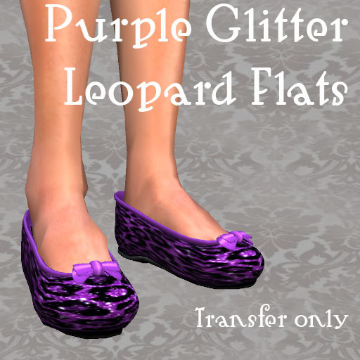 !SSUS! Purple Glitter Leopard Flats